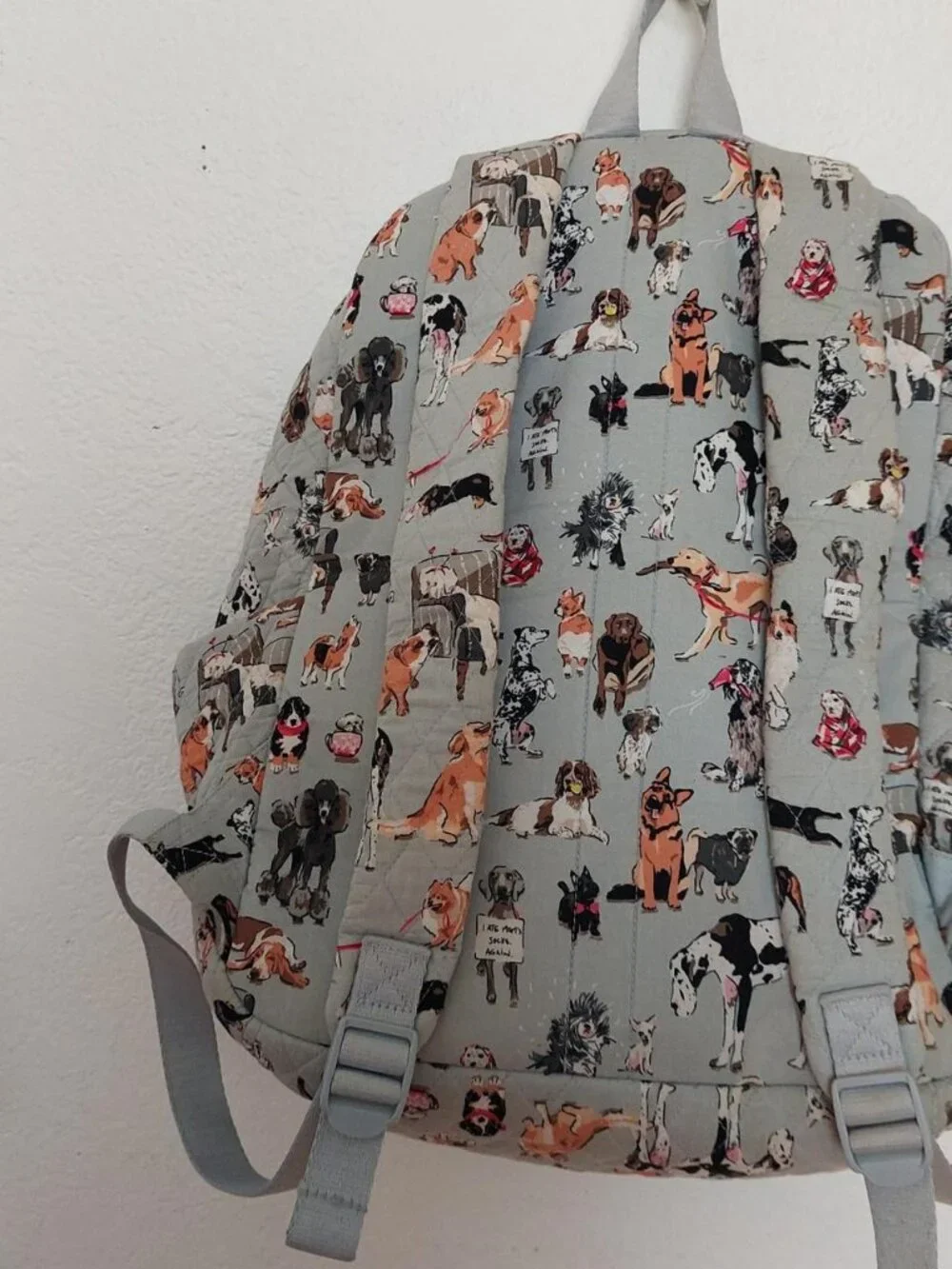 Vera Bradley dog show best in show backpack cotton gray cute kawaii back to scho